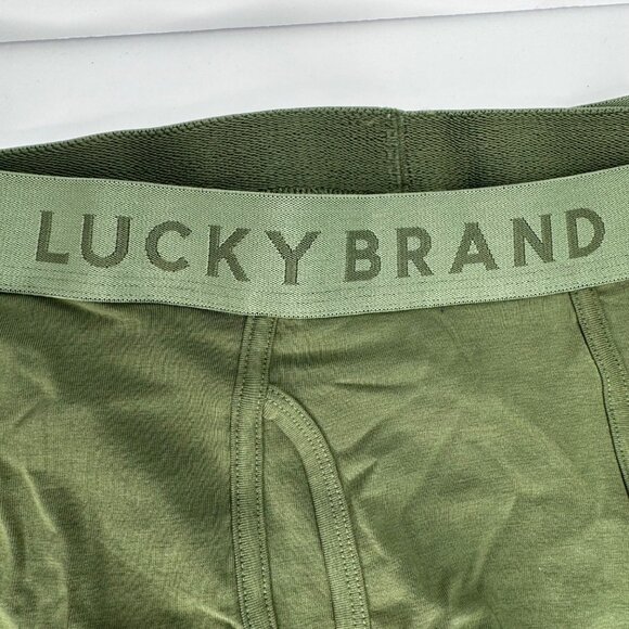 NEW Lucky Brand Sz Med 6'' Inseam 3-Pack Stretch Boxer Briefs Fly Pouch Tagless - Picture 4 of 14
